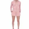 JUICY COUTURE PALE PINK TERRY TOWELLING TRACK SHORT TRACKSUITS