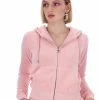 JUICY COUTURE PALE PINK TERRY TOWELLING ROBERTSON HOODIE TRACKSUITS