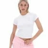 JUICY COUTURE WHITE DIAMANTE JC GIRLFRIEND TEE NEW IN