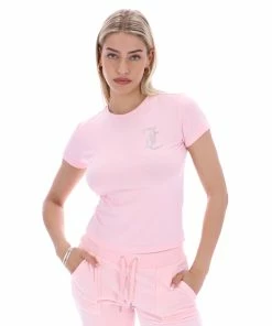 JUICY COUTURE ALMOND BLOSSOM DIAMANTE JC GIRLFRIEND TEE