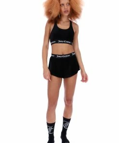 JUICY COUTURE BLACK VELVET LOUNGE RACER BRA LINGERIE & NIGHTWEAR