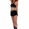JUICY COUTURE BOTTOMS BLACK VELVET LOUNGE FLARED SHORTS