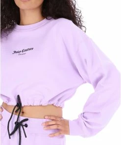 JUICY COUTURE PASTEL LILAC BOXY CROP SWEATSHIRT TRACKSUITS