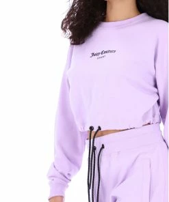 JUICY COUTURE PASTEL LILAC BOXY CROP SWEATSHIRT TRACKSUITS