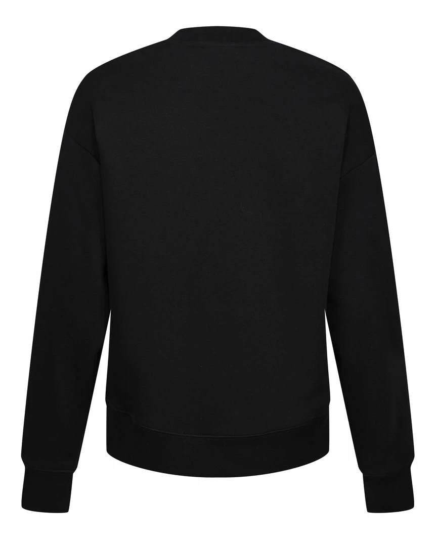 JUICY COUTURE TRACKSUITS BLACK FLOCKED CREW NECK SWEATSHIRT