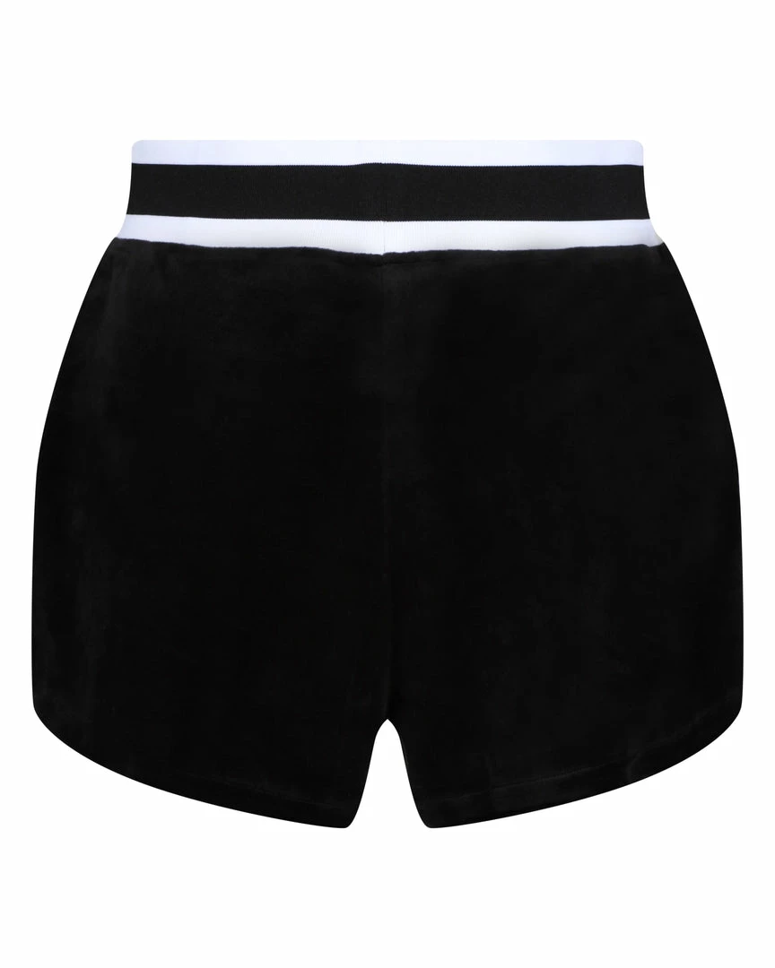 JUICY COUTURE TRACKSUITS BLACK BOYFRIEND VELOUR SHORTS