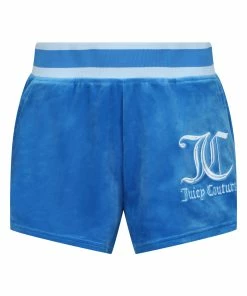 JUICY COUTURE TRACKSUITS PRINCESS BLUE BOYFRIEND VELOUR SHORTS