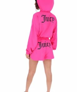 JUICY COUTURE PINK GLO LIGHTWEIGHT RUNNING SHORTS TRACKSUITS