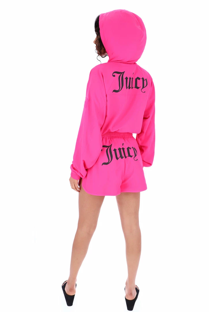 JUICY COUTURE PINK GLO LIGHTWEIGHT RUNNING SHORTS TRACKSUITS