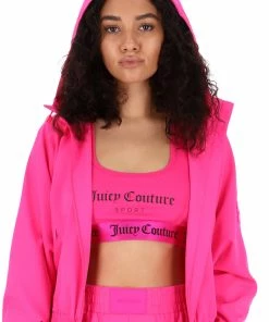 JUICY COUTURE PINK GLO LIGHTWEIGHT RUNNING JACKET TRACKSUITS
