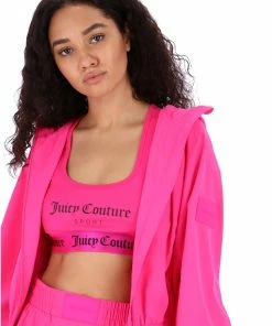 JUICY COUTURE PINK GLO LIGHTWEIGHT RUNNING JACKET TRACKSUITS
