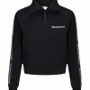 JUICY COUTURE BLACK JACQUARD TRICOT TRACK JACKET