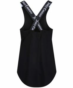 JUICY COUTURE TOPS BLACK SINGLE JERSEY TANK TOP