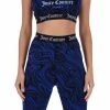 JUICY COUTURE WAVE PRINTED GRAPHIC RACER SPORT BRA