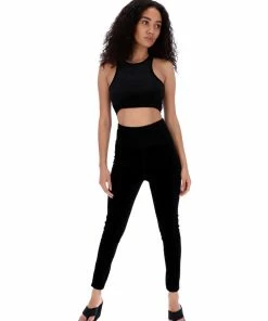 JUICY COUTURE BLACK VELVET EMBROIDERED SPORTS LEGGINGS