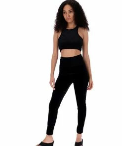 JUICY COUTURE TOPS BLACK VELVET EMBROIDERED RACER BRA