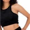 JUICY COUTURE TOPS BLACK VELVET EMBROIDERED RACER BRA