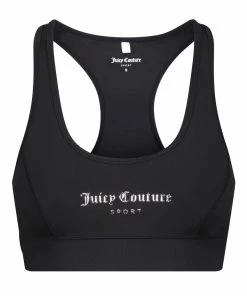 JUICY COUTURE BLACK RACER BACK SPORTS BRA ACTIVEWEAR