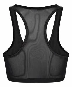 JUICY COUTURE ACTIVEWEAR BLACK VELVET EMBROIDERED RACER BRA