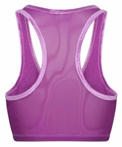 JUICY COUTURE TOPS PURPLE VELVET EMBROIDERED RACER BRA