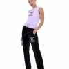 JUICY COUTURE PASTEL LILAC JC METALLIC GRAPHIC TANK