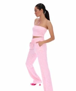 JUICY COUTURE ALMOND BLOSSOM JACQUARD TERRY TOWELLING BANDEAU