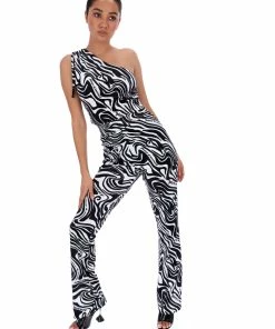 JUICY COUTURE MONOCHROME WAVE PRINT TANK TOPS