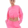 JUICY COUTURE TRACKSUITS FLURO PINK BOXY CROP SWEATSHIRT