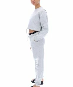 JUICY COUTURE SILVER MARL GRAPHIC FLEECE CUFFED JOGGER SPRING SUMMER '22 COLLECTION