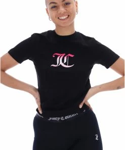 JUICY COUTURE BLACK GIRLFRIEND OMBRE GRAPHIC TEE