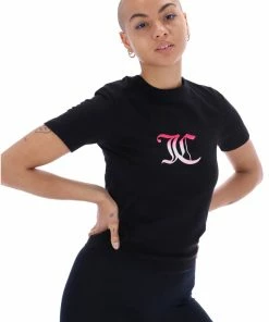 JUICY COUTURE BLACK GIRLFRIEND OMBRE GRAPHIC TEE