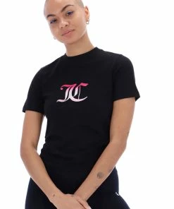 JUICY COUTURE BLACK GIRLFRIEND OMBRE GRAPHIC TEE