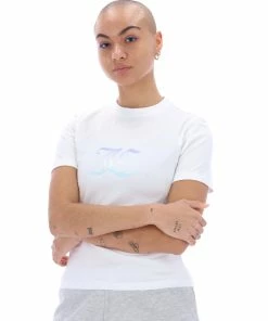 JUICY COUTURE WHITE GIRLFRIEND OMBRE GRAPHIC TEE TOPS