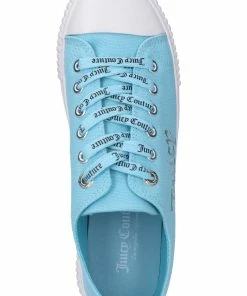 JUICY COUTURE FOOTWEAR POWDER BLUE CANVAS TRAINER