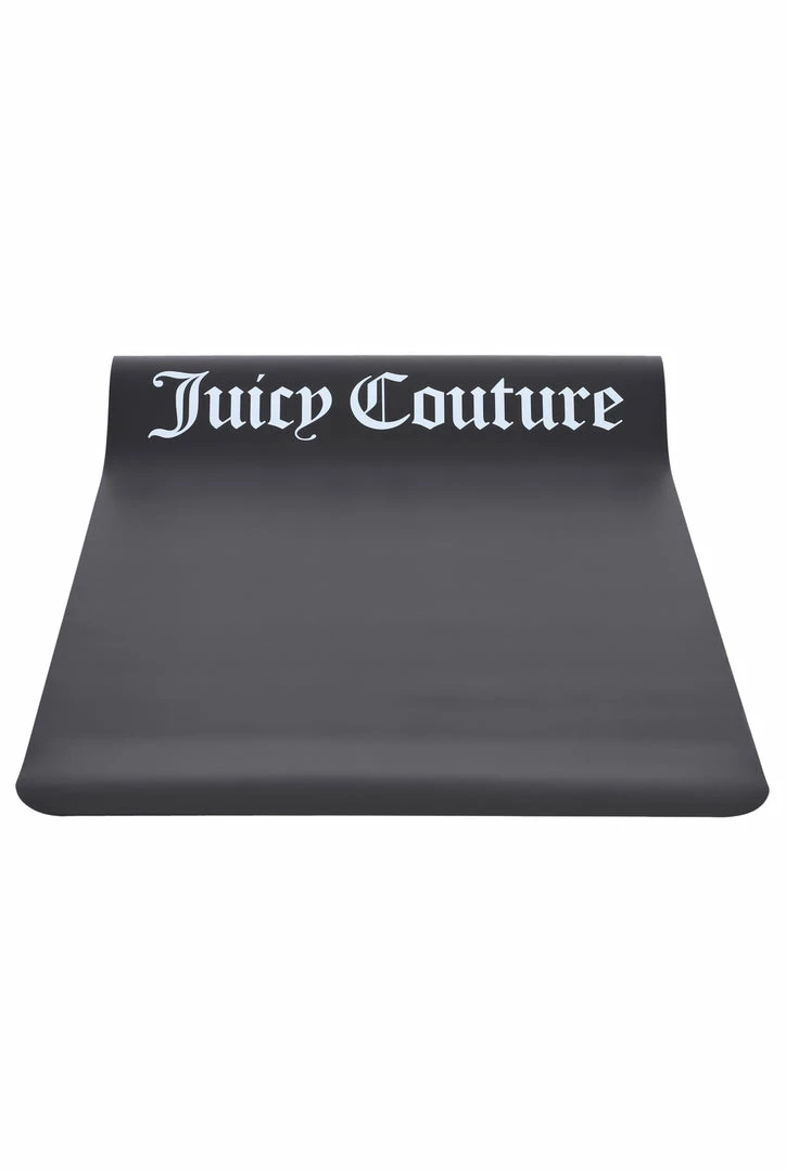 JUICY COUTURE BLACK PU YOGA MAT AND CARRY STRAP