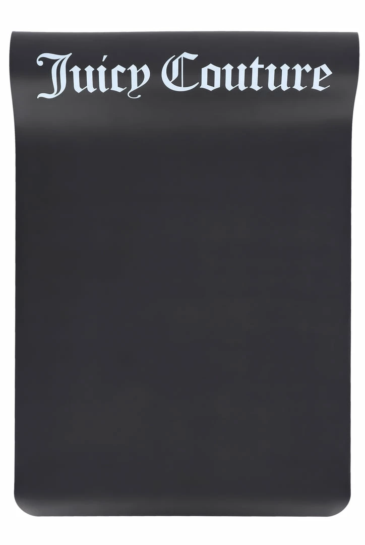 JUICY COUTURE BLACK PU YOGA MAT AND CARRY STRAP