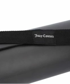 JUICY COUTURE BLACK PU YOGA MAT AND CARRY STRAP