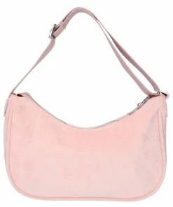 JUICY COUTURE PALE PINK VELOUR SHOULDER BAG SPRING SUMMER'22 COLLECTION