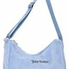 JUICY COUTURE SPRING SUMMER '22 COLLECTION POWDER BLUE VELOUR SHOULDER BAG