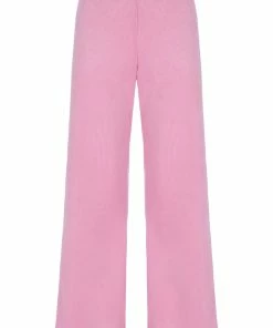 JUICY COUTURE PINK PETAL SAND RIB VELOUR FLARE PANT