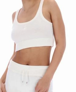 JUICY COUTURE CREAM CASHMERE BLEND CROP TOP TOPS