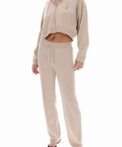 JUICY COUTURE WARM TAUPE CASHMERE BLEND KNITTED BOTTOM BOTTOMS