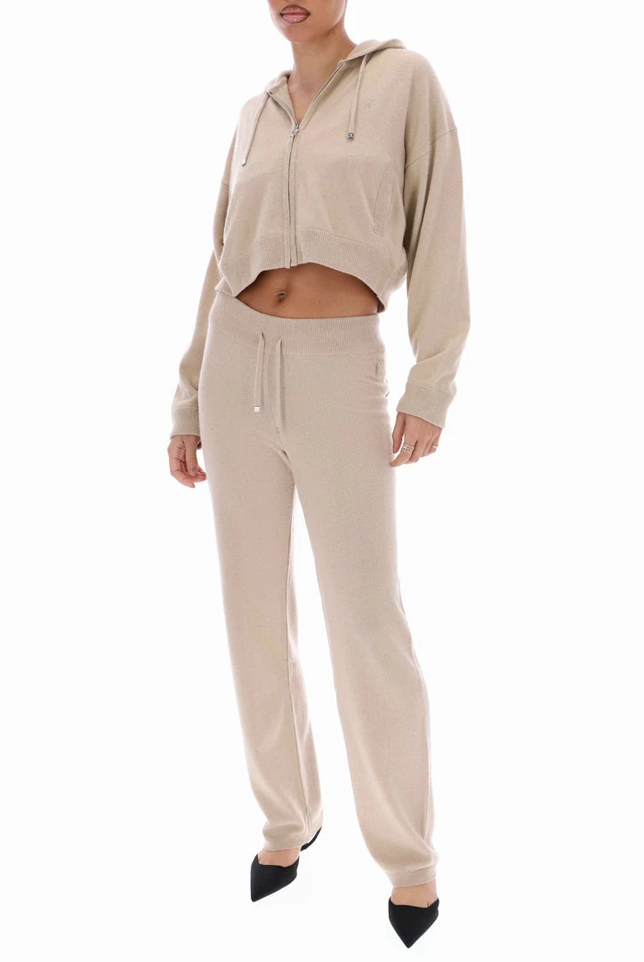 JUICY COUTURE WARM TAUPE CASHMERE BLEND KNITTED BOTTOM BOTTOMS