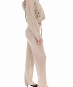 JUICY COUTURE WARM TAUPE CASHMERE BLEND KNITTED BOTTOM BOTTOMS