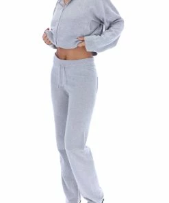 JUICY COUTURE SILVER MARL CASHMERE BLEND KNITTED BOTTOM BOTTOMS