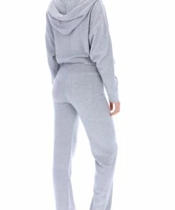 JUICY COUTURE SILVER MARL CASHMERE BLEND KNITTED BOTTOM BOTTOMS