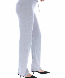 JUICY COUTURE SILVER MARL CASHMERE BLEND KNITTED BOTTOM BOTTOMS