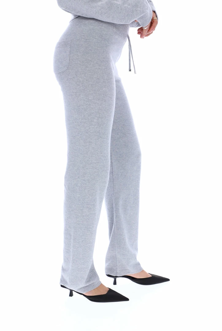 JUICY COUTURE SILVER MARL CASHMERE BLEND KNITTED BOTTOM BOTTOMS