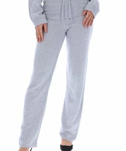 JUICY COUTURE SILVER MARL CASHMERE BLEND KNITTED BOTTOM BOTTOMS