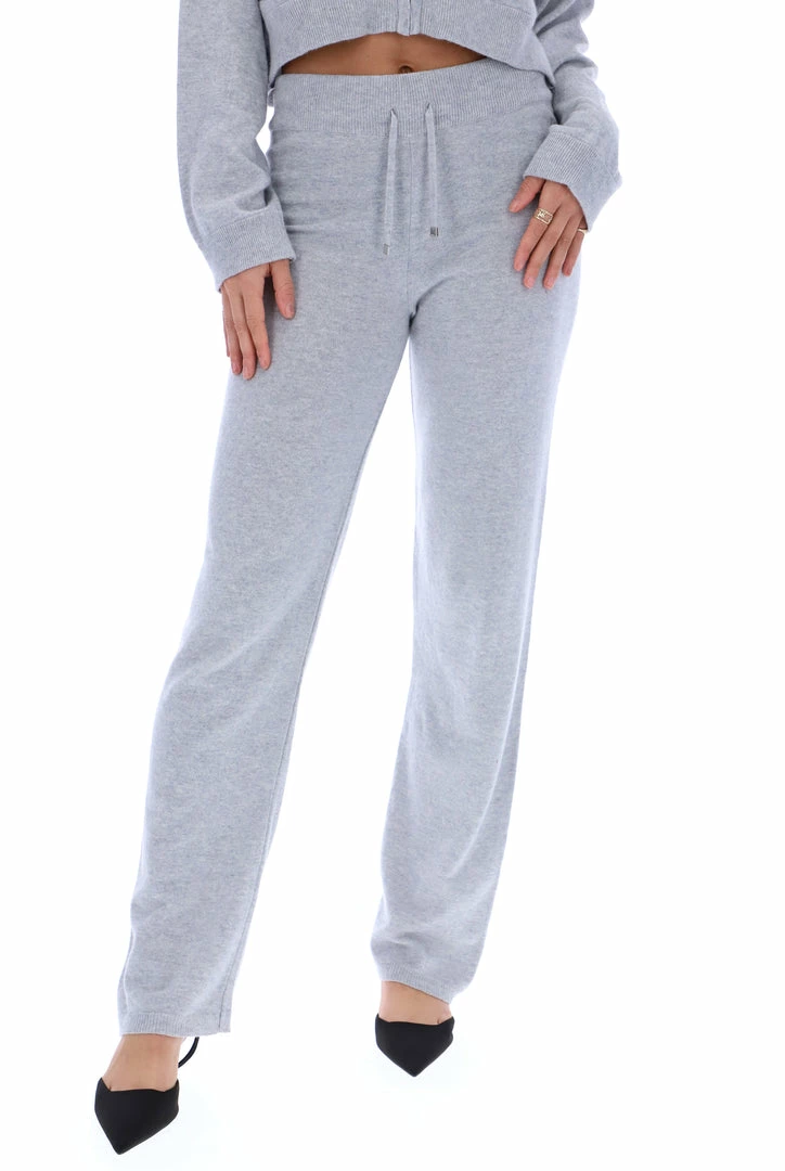 JUICY COUTURE SILVER MARL CASHMERE BLEND KNITTED BOTTOM BOTTOMS